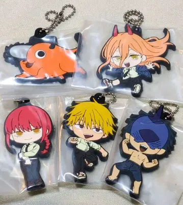 제일복권 극장판 체인소 맨 레제편 러버 참 5개 세트 새상품