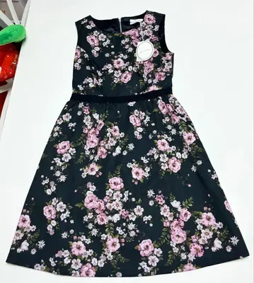 미사용 새상품 아베닐 에투알 플라워 원피스 블랙