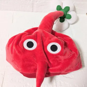 피크민 코스튬 모자 빨간 피크민