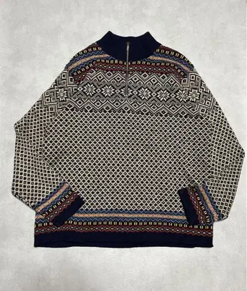 90s L.L.Bean 엘엘빈 노르딕 무늬 울 스웨터 L