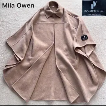 미라 오웬 PONTETORTO 판초 케이프 롱 코트