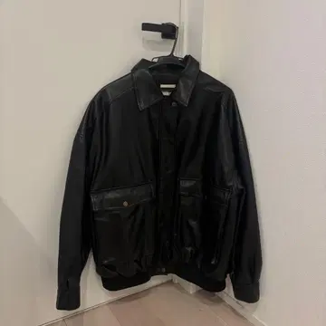 자바 JaVa 인조 가죽 패딩 자켓 L 사이즈 블랙