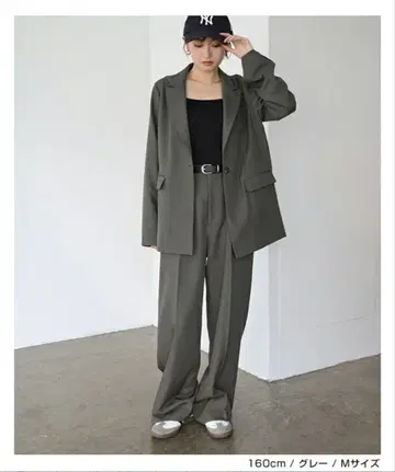 andme 그레이 와이드 팬츠 M 사이즈