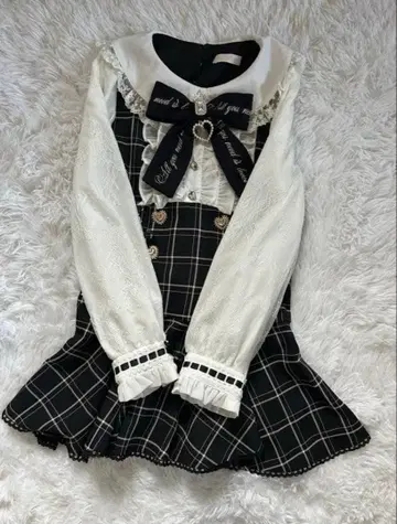 리즈리사 메시지 리본 트위드 셋업