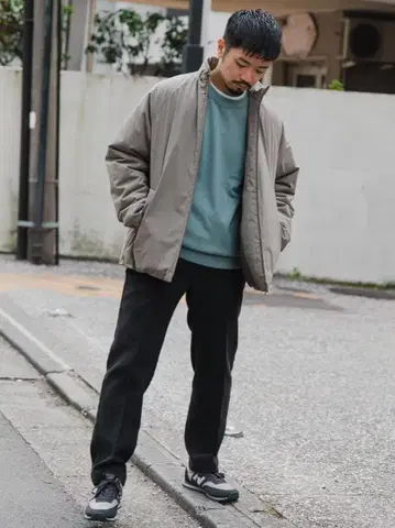 그린 레이블 CM 코튼 캐시미어 파일 크루넥 니트