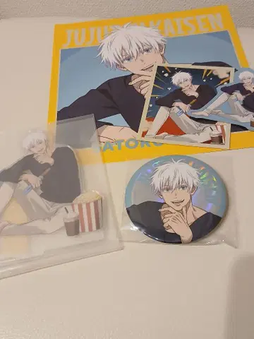 세가 럭키 쿠지 주술회전 고죠 사토루 캔뱃지 아크릴 스탠드 스티커