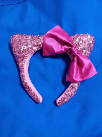 USJ 헬로키티 핑크 스팽글 머리띠