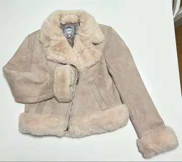 리랜드트루 퍼 라이더스 자켓 핑크 베이지