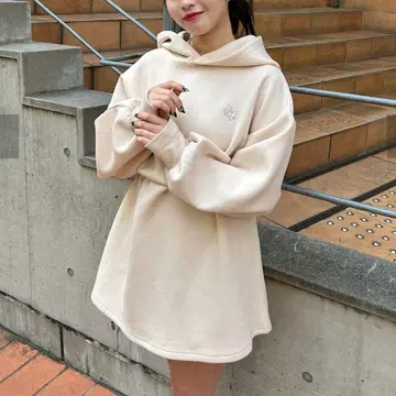 드로스트 종이상자 맨투맨 원피스 핑크 F