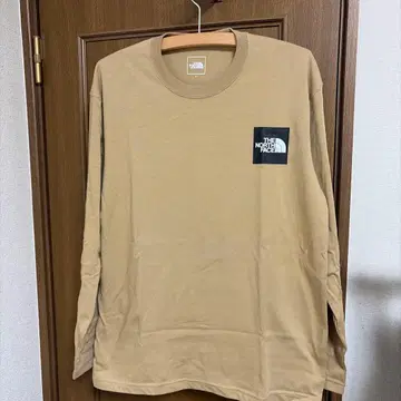 THE NORTH FACE 로고 프린트 긴팔 셔츠 L 베이지