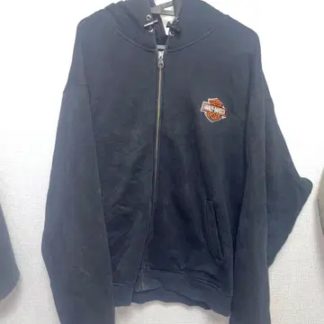 할리데이비슨 블랙 후드 부착 후드티