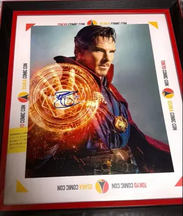 도쿄 코믹콘 닥터 스트레인지 사인 포토 한정판 프레임 세트