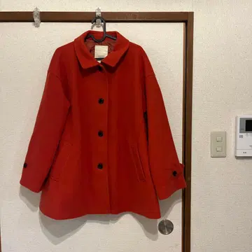 studio CLIP 레드 버튼 코트