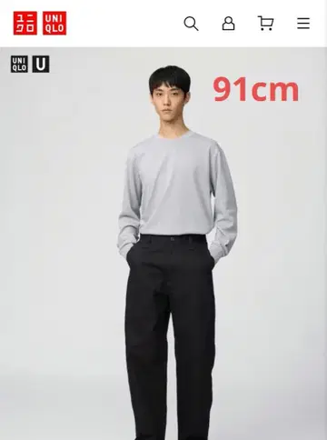 유니클로 와이드 핏 치노 91cm