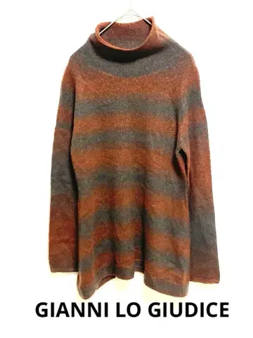 [ GIANNI LO GIUDICE ] 스트라이프 터틀넥 니트 36