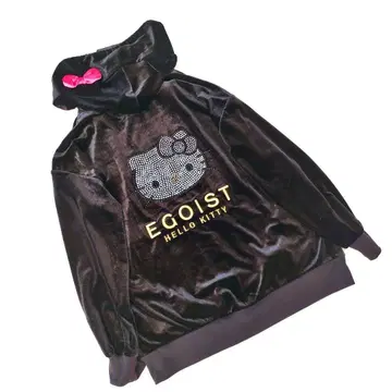 키티 EGOIST 벨로아 셋업 콜라보 큐빅 블랙 M