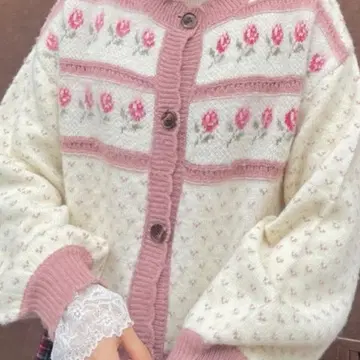 merry jenny flowergarden 니트 가디건