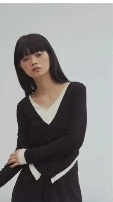 새상품 dium 디임 레이어드 리브 상의