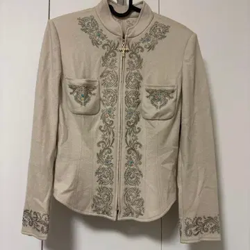 이타리야 자수 비즈 베이지 자켓 7호