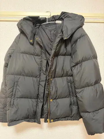 그린 레이블 릴랙싱 후드 부착 다운 자켓