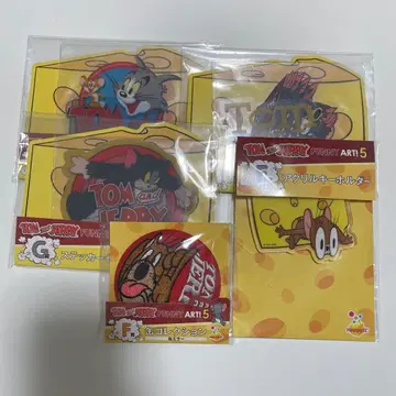 톰과 제리 아크릴 키링 5개 세트 해피 복권