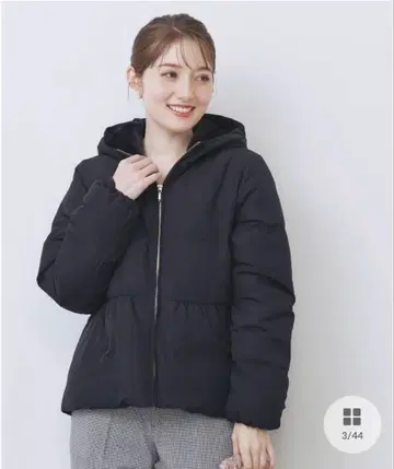 index KAWADA 다운 페플럼 숏코트(네이비)38(M)