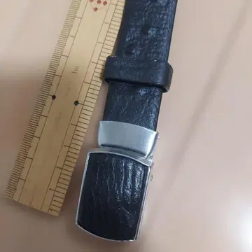 블랙 가죽 스터드 벨트 빈티지