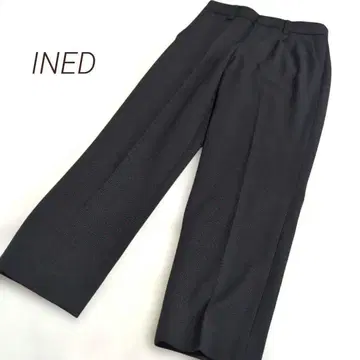 [ INED ] 이네드 스트레치 턱 따뜻한 팬츠 블랙