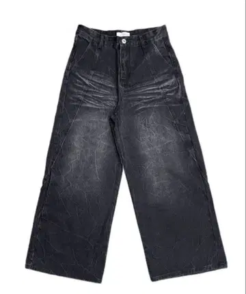 블랙 archive 와이드 데님 팬츠 Y2K 다크 의류 블랙