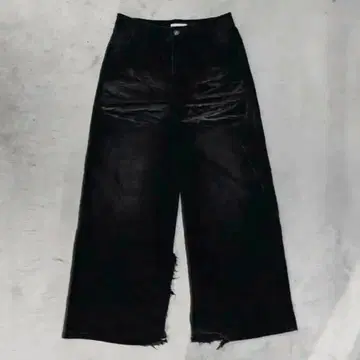 블랙 archive 와이드 데님 팬츠 Y2K 다크 의류 블랙