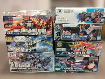 건담 프라모델 세트 (7체)