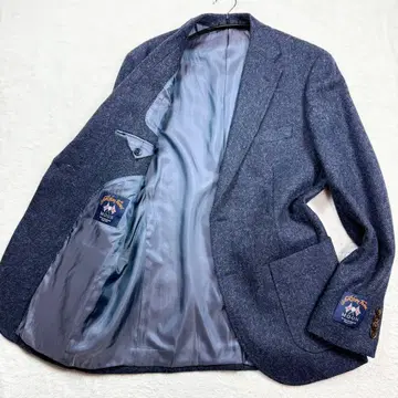 미사용 MOON yorkshine tweed 헤링본 네이비 L