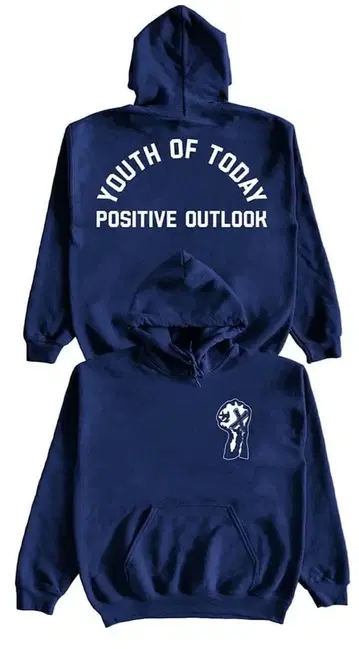 YOUTH OF TODAY 후드티 M 네이비