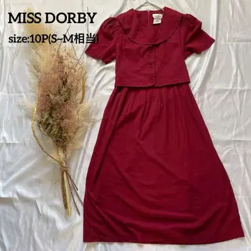 MISS DORBY [ 10P ] 원피스 보르도 클래시컬 쇼와 레트로