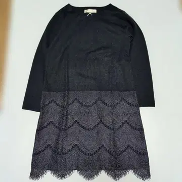 [새상품] 자유구 레이스 포함! 절개 니트 원피스 정가 29800엔