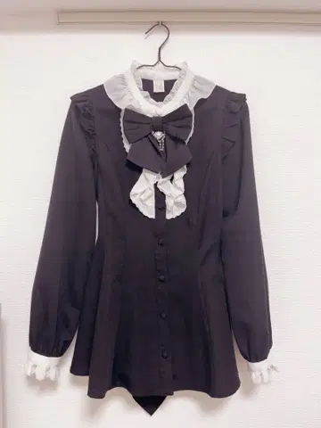 시크릿 허니 액세서리 리본 레이스 프릴 셋업