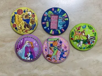 캐릭터 자수 핀 배지 5개 세트