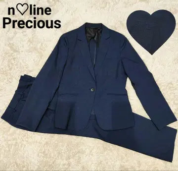 n line Precious 체크 팬츠 수트 셋업 네이비