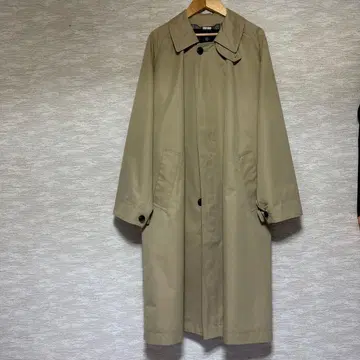 ORCIVAL 베이지 트렌치코트 롱 기장 체크 안감