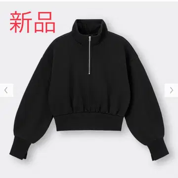 [ 새상품 ] GU 지유 맨투맨 하프 지퍼 숏 숏 기장