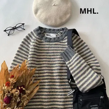 b1843* MHL 굵은 게이지 울 니트 풀오버