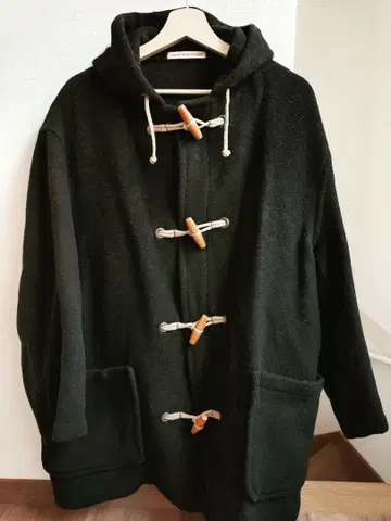 80년대 영국제 글로버올 더플 코트 검정 블랙