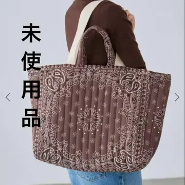 미사용품 IENA MALUS: 반다나 퀼팅 빅 토트백