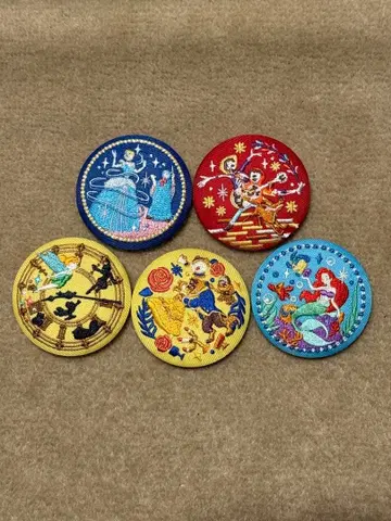 디즈니 자수 캔뱃지 5개 세트 묶음 판매