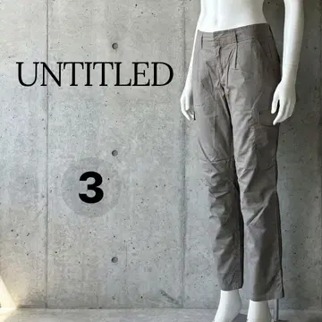 UNTITLED 그레이 캐주얼 팬츠 사이즈 3