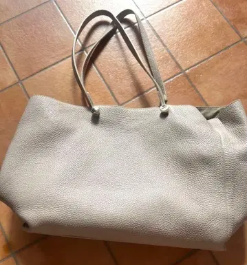 FURLA 그레이 가죽 토트백