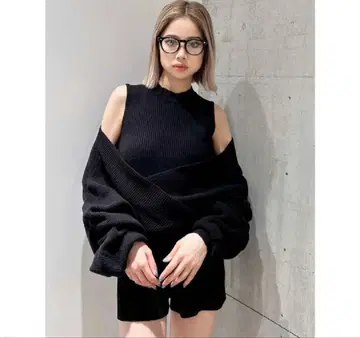 GYDA 암 개더 레이어드 니트 올인원