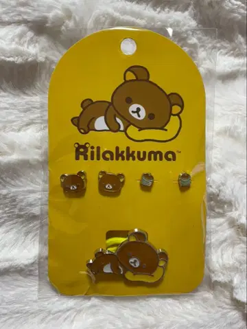 리락쿠마 머리끈 귀걸이 미사용 새상품