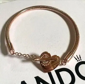 로즈 골드 하트형 팔찌 k14