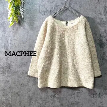 맥피 보아 자켓 보아 블루종 겉옷 울 혼방 프론트 지퍼 가을/겨울